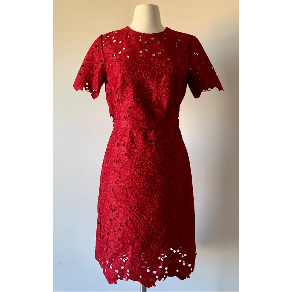 DVF Diane von Furstenberg Red Lace Dress